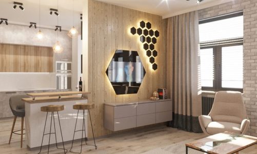 Как соединить комнату с кухней дизайн фото