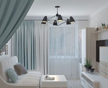 Онлайн дизайн спальни гостиной