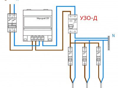 Схема щитка для частного дома без заземления